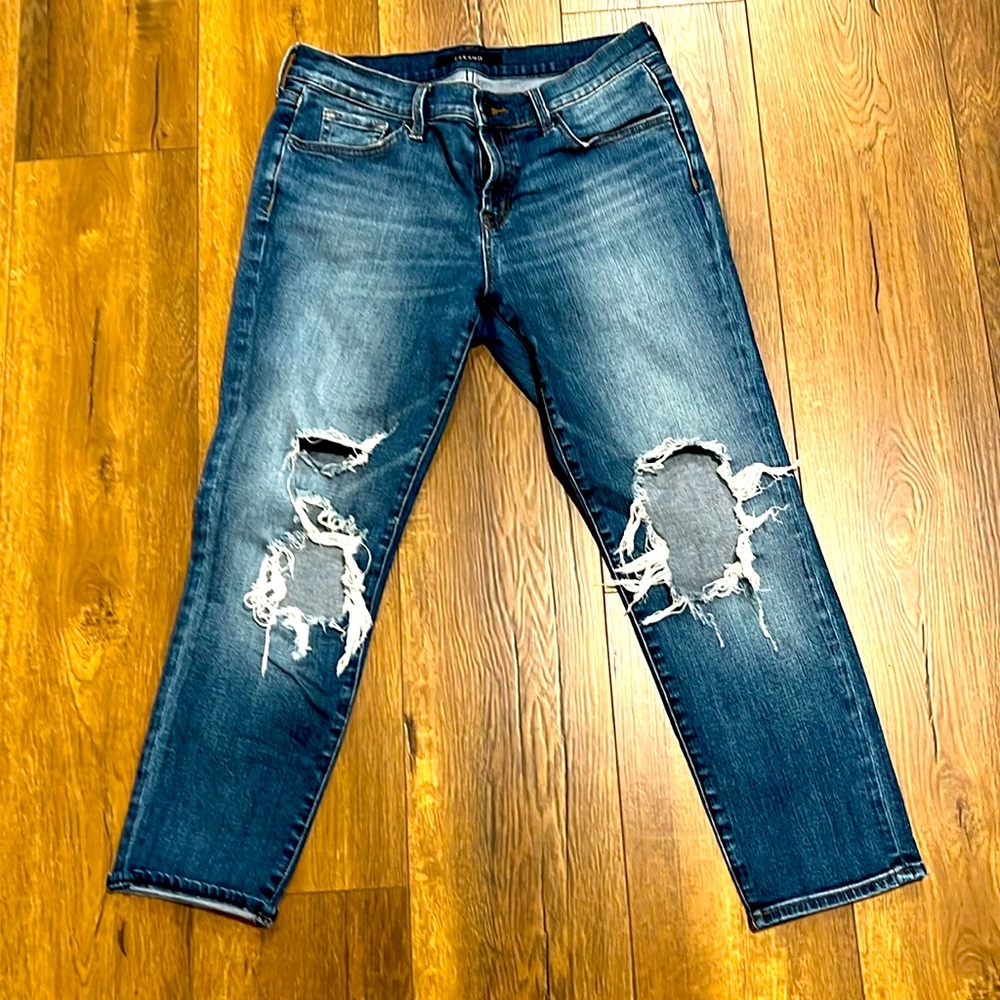 J Brand Size 29 Mid Rise Distressed Crop